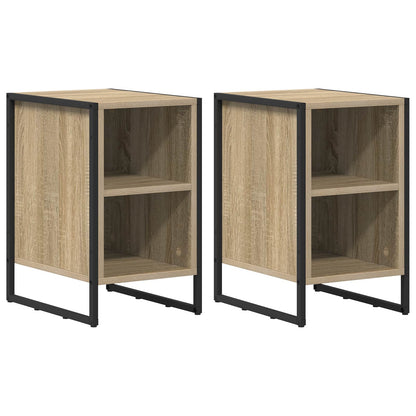 Nachtkastje 2 pcs Sonoma 39.5 x 30 x 50 cm Bewerkt hout