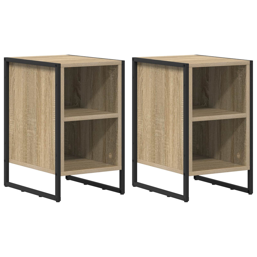 Nachtkastje 2 pcs Sonoma 39.5 x 30 x 50 cm Bewerkt hout
