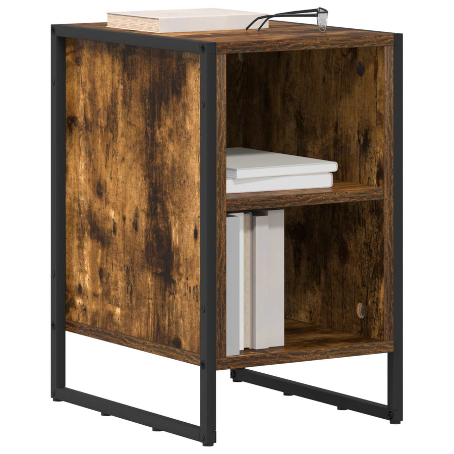 Nachtkastje Rook Eiken 39.5 x 30 x 50 cm Bewerkt hout