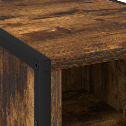 Nachtkastje 2 pcs Rook Eiken 39.5 x 30 x 50 cm Bewerkt hout