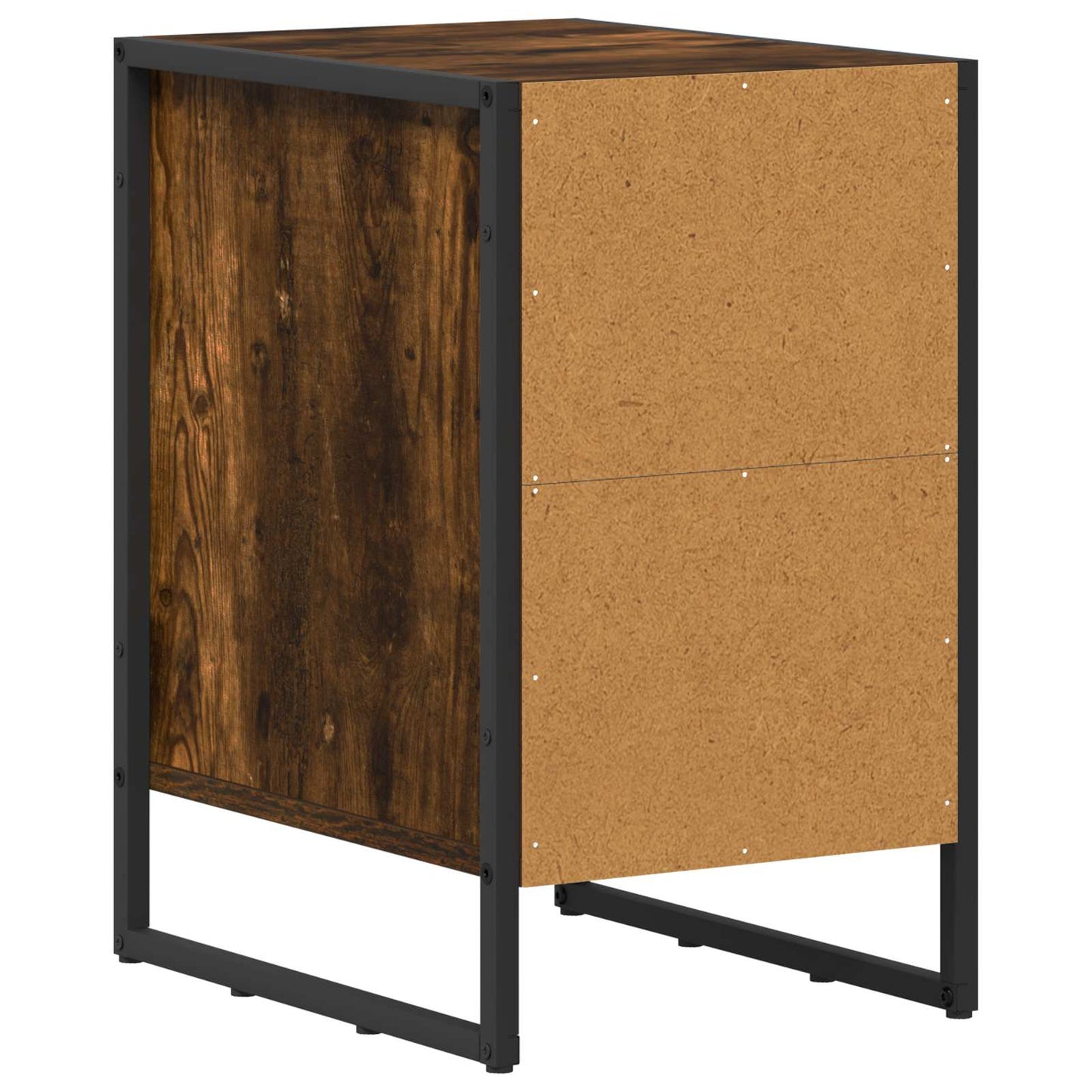 Nachtkastje 2 pcs Rook Eiken 39.5 x 30 x 50 cm Bewerkt hout