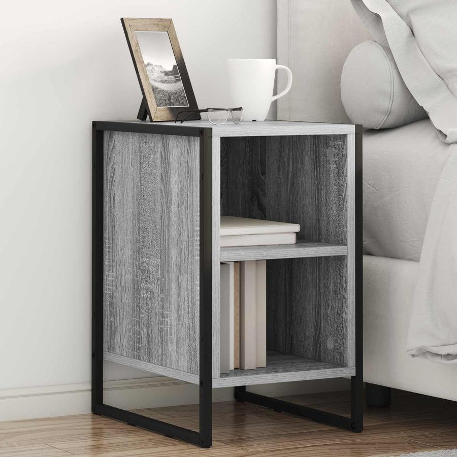 Nachtkastje 2 pcs Grijs Sonoma 39.5 x 30 x 50 cm Bewerkt hout