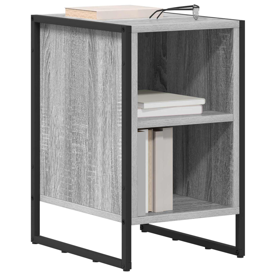 Nachtkastje 2 pcs Grijs Sonoma 39.5 x 30 x 50 cm Bewerkt hout