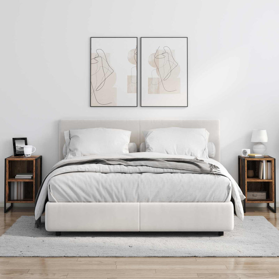Nachtkastje 2 pcs Oud Hout 39.5 x 30 x 50 cm Bewerkt hout