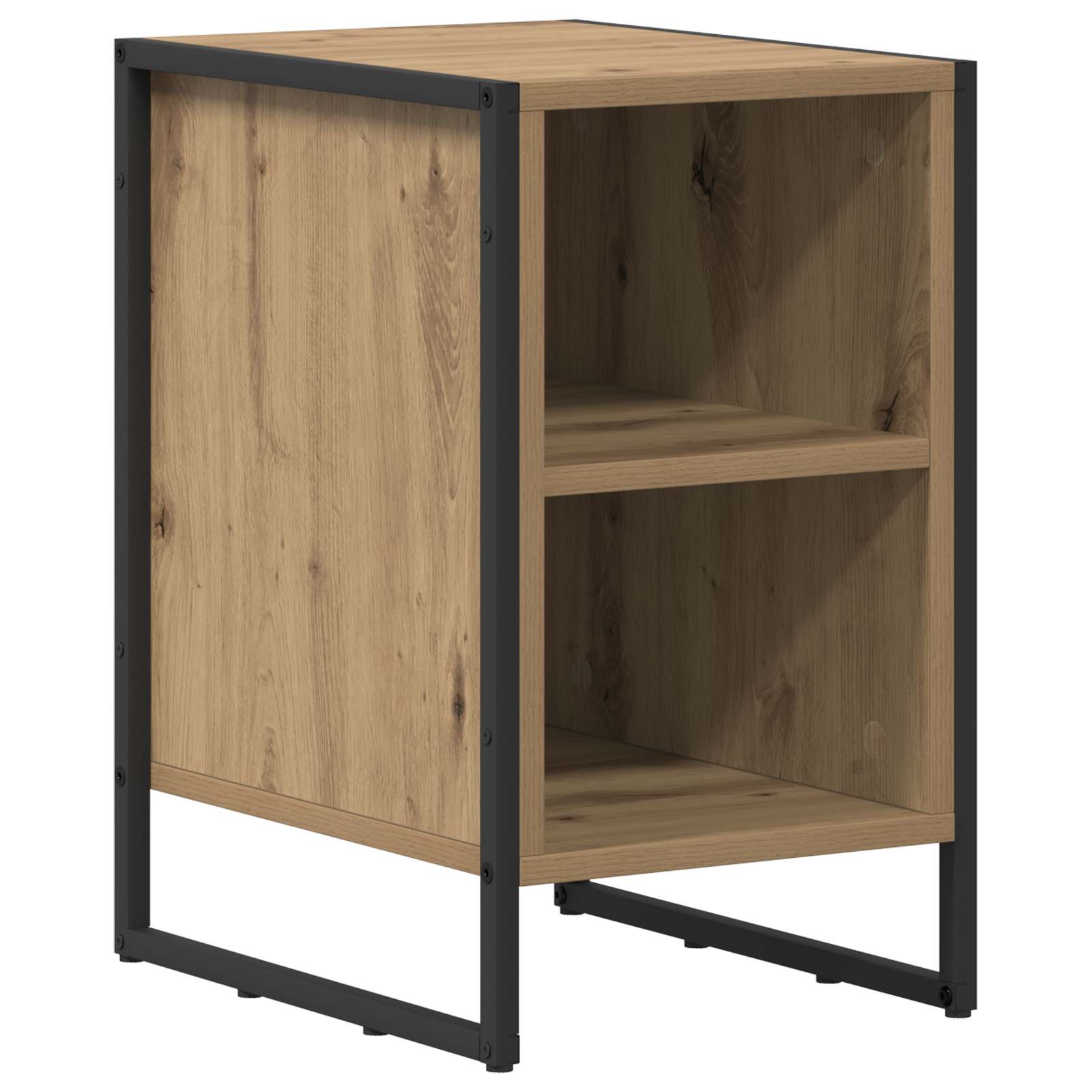 Nachtkastje Ambachtelijk eiken 39.5 x 30 x 50 cm Bewerkt hout