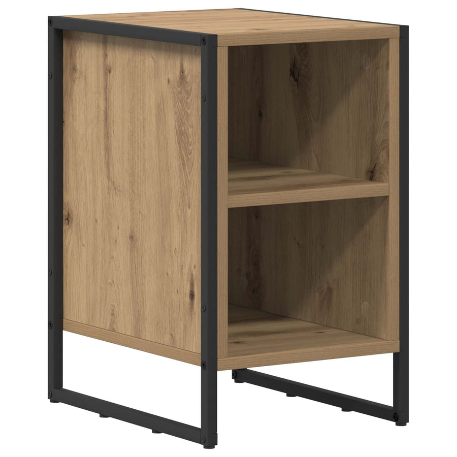 Nachtkastje Ambachtelijk eiken 39.5 x 30 x 50 cm Bewerkt hout