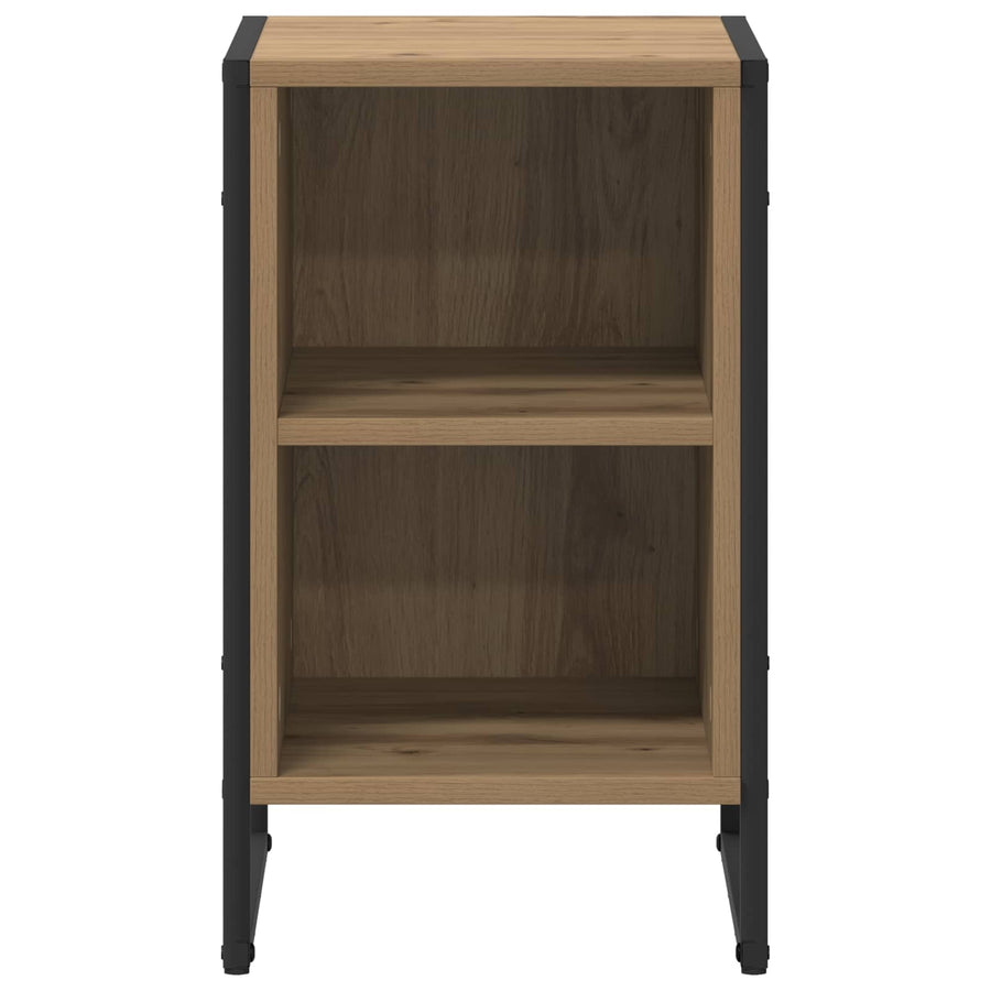 Nachtkastje Ambachtelijk eiken 39.5 x 30 x 50 cm Bewerkt hout