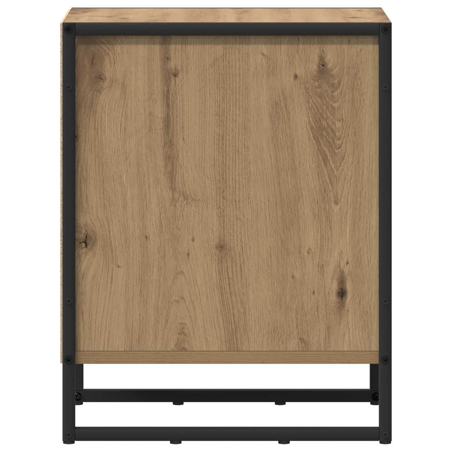 Nachtkastje Ambachtelijk eiken 39.5 x 30 x 50 cm Bewerkt hout