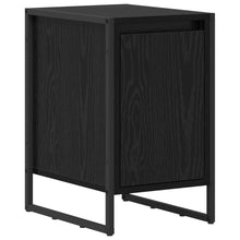 Nachtkastje Zwart Eiken 39,5 x 30 x 50 cm Bewerkt hout