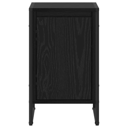 Nachtkastje 2 pcs Zwart Eiken 39,5 x 30 x 50 cm Bewerkt hout