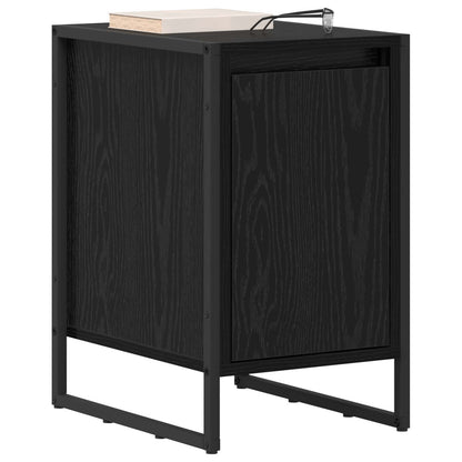 Nachtkastje 2 pcs Zwart Eiken 39,5 x 30 x 50 cm Bewerkt hout