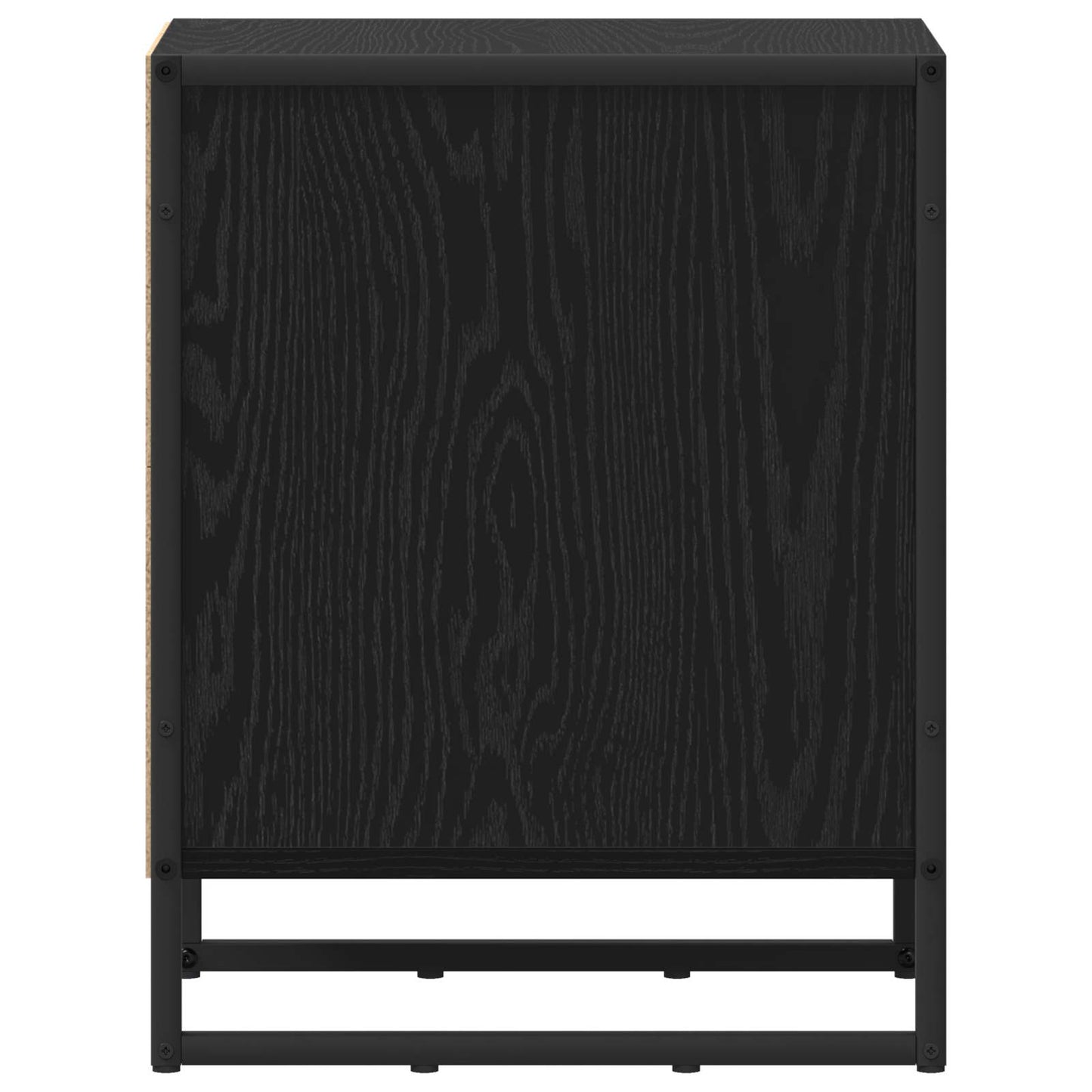Nachtkastje 2 pcs Zwart Eiken 39,5 x 30 x 50 cm Bewerkt hout