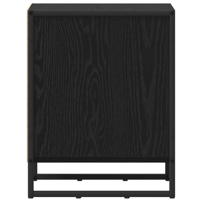 Nachtkastje 2 pcs Zwart Eiken 39,5 x 30 x 50 cm Bewerkt hout