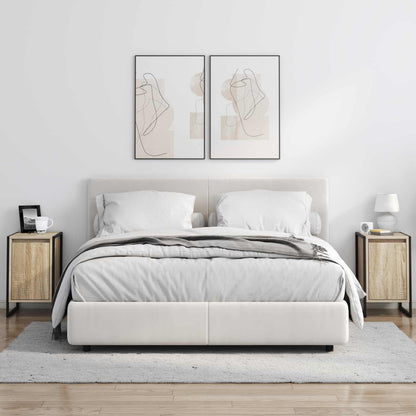 Nachtkastje 2 pcs Sonoma 39,5 x 30 x 50 cm Bewerkt hout