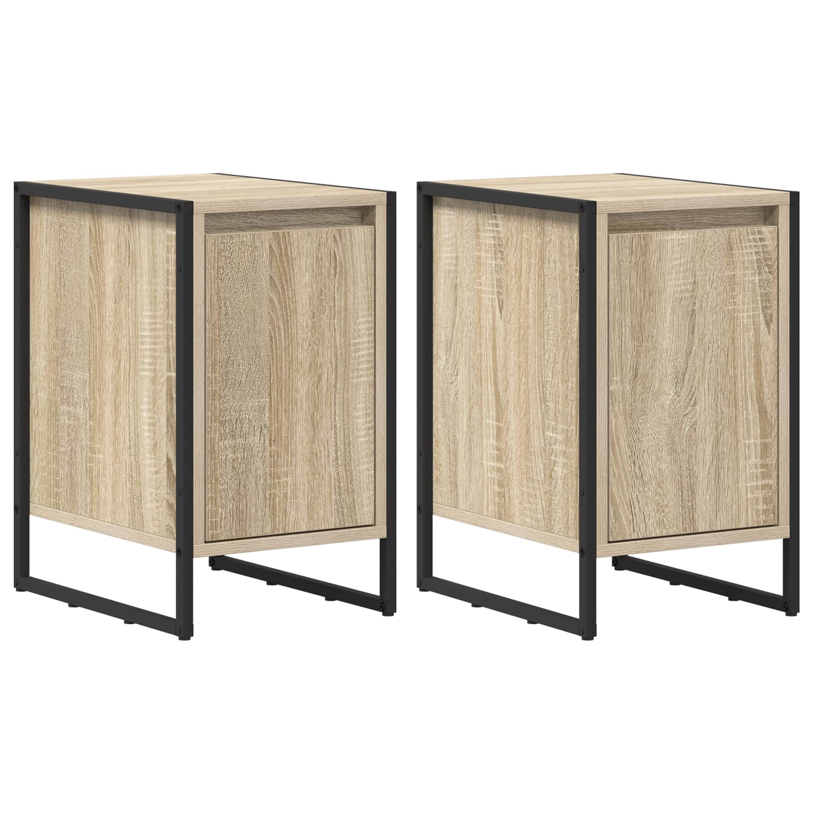 Nachtkastje 2 pcs Sonoma 39,5 x 30 x 50 cm Bewerkt hout