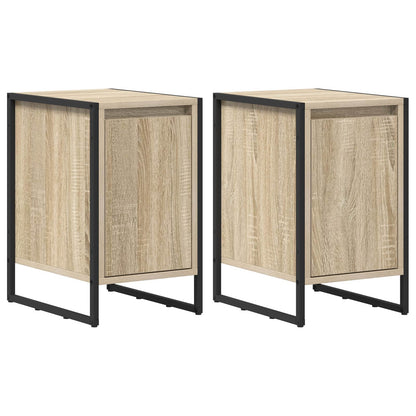 Nachtkastje 2 pcs Sonoma 39,5 x 30 x 50 cm Bewerkt hout
