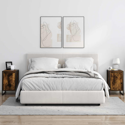 Nachtkastje Rook Eik 39,5 x 30 x 50 cm Bewerkt hout