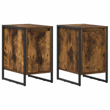 Nachtkastje 2 pcs Rook Eik 39,5 x 30 x 50 cm Bewerkt hout