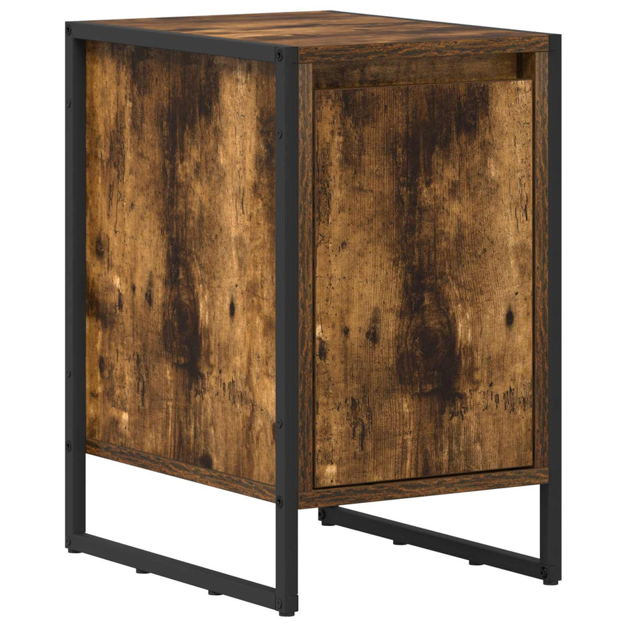 Nachtkastje 2 pcs Rook Eik 39,5 x 30 x 50 cm Bewerkt hout