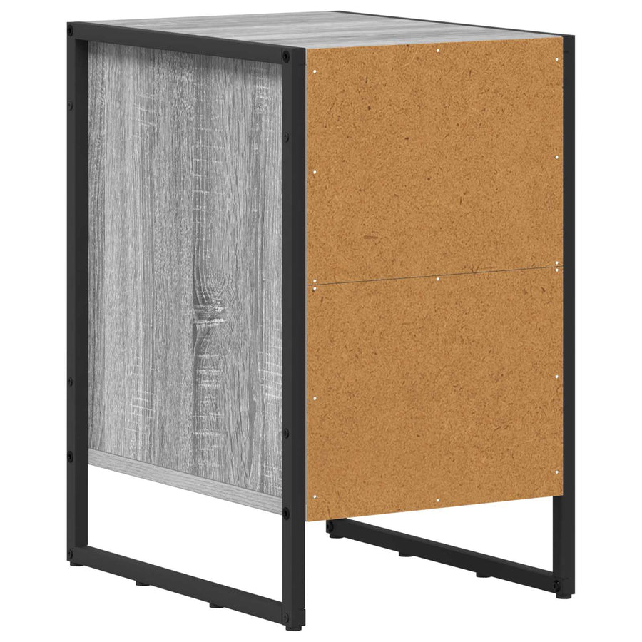 Nachtkastje Grijs Sonoma 39,5 x 30 x 50 cm Bewerkt hout