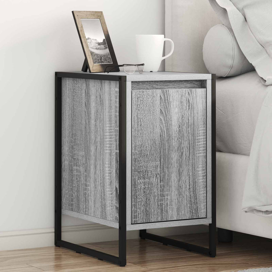 Nachtkastje 2 pcs Grijs Sonoma 39,5 x 30 x 50 cm Bewerkt hout