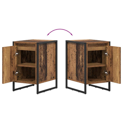 Nachtkastje Oud Hout 39,5 x 30 x 50 cm Bewerkt hout