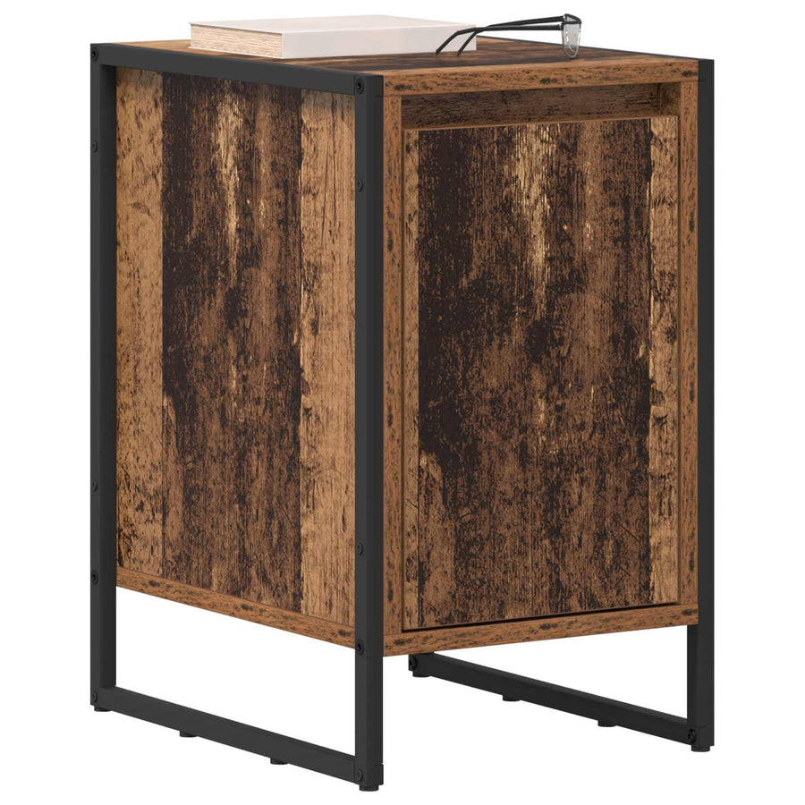 Nachtkastje Oud Hout 39,5 x 30 x 50 cm Bewerkt hout