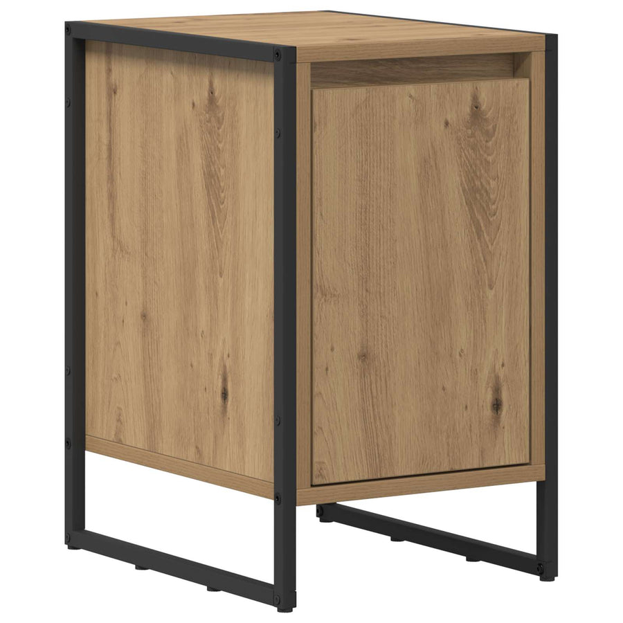 Nachtkastje Ambachtelijk eiken 39,5 x 30 x 50 cm Bewerkt hout