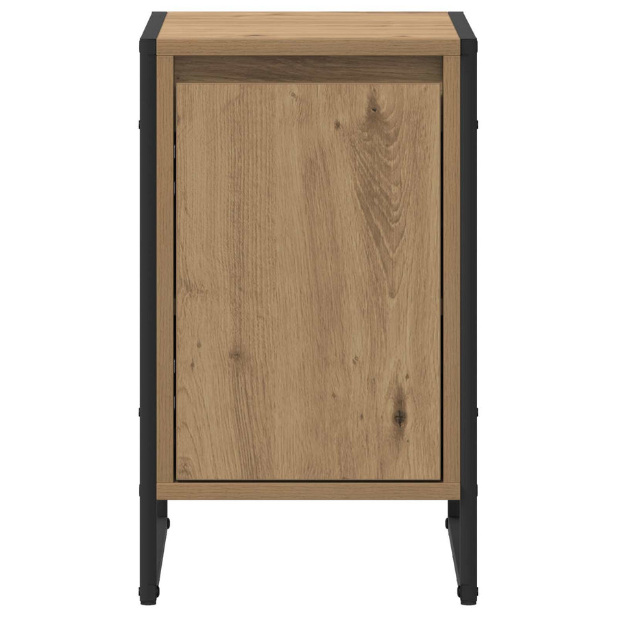 Nachtkastje Ambachtelijk eiken 39,5 x 30 x 50 cm Bewerkt hout