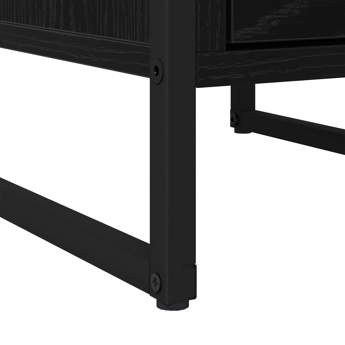 Nachtkastje 2 pcs Zwart Eiken 39,5 x 30 x 50 cm Bewerkt hout