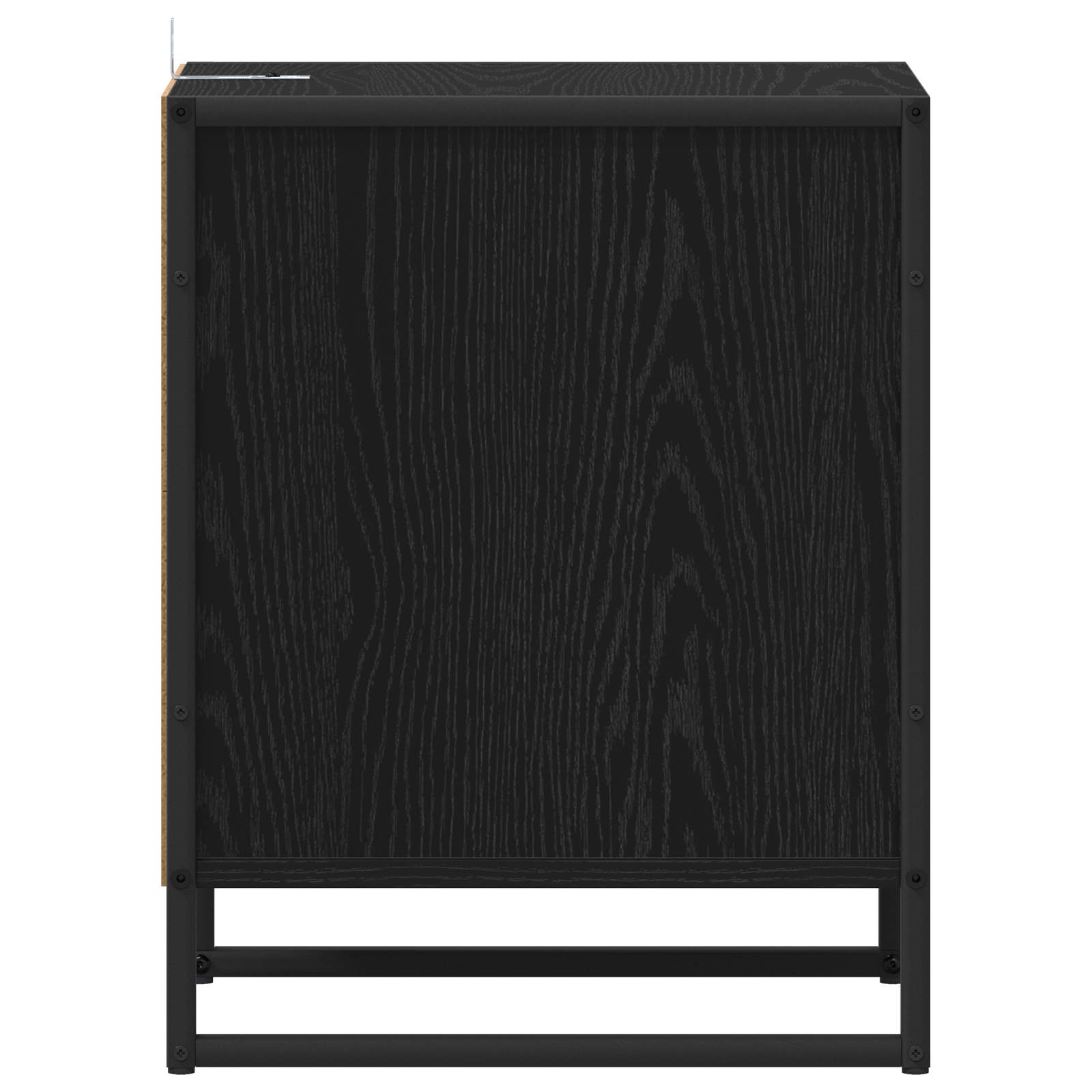 Nachtkastje 2 pcs Zwart Eiken 39,5 x 30 x 50 cm Bewerkt hout