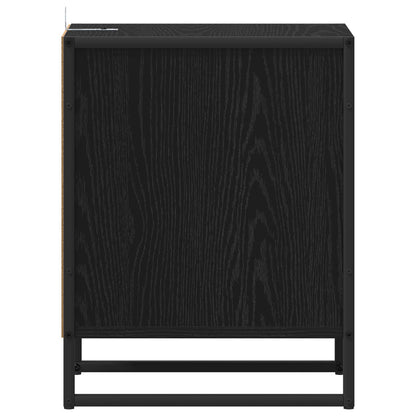 Nachtkastje 2 pcs Zwart Eiken 39,5 x 30 x 50 cm Bewerkt hout