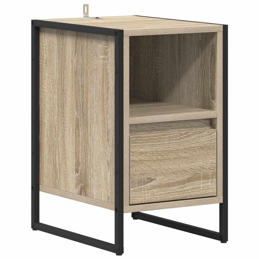 Nachtkastje met lade Sonoma 39,5 x 30 x 50 cm Bewerkt hout