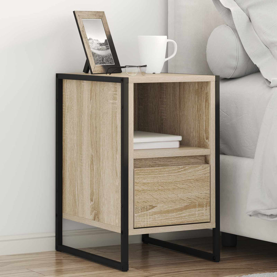 Nachtkastje 2 pcs Sonoma 39,5 x 30 x 50 cm Bewerkt hout