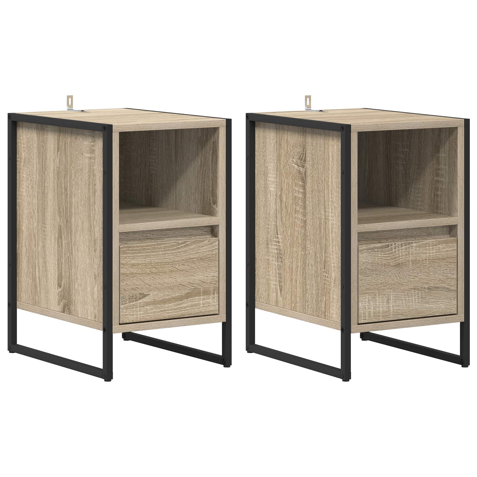 Nachtkastje 2 pcs Sonoma 39,5 x 30 x 50 cm Bewerkt hout