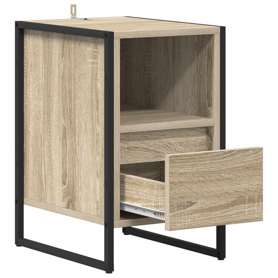 Nachtkastje 2 pcs Sonoma 39,5 x 30 x 50 cm Bewerkt hout