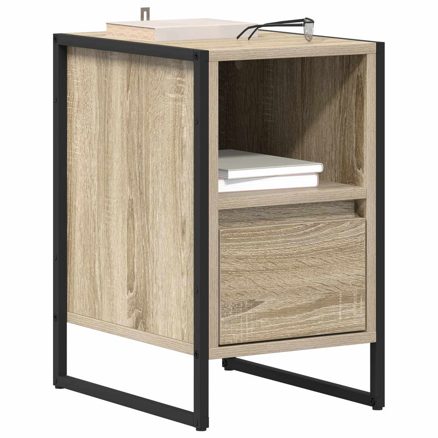 Nachtkastje 2 pcs Sonoma 39,5 x 30 x 50 cm Bewerkt hout