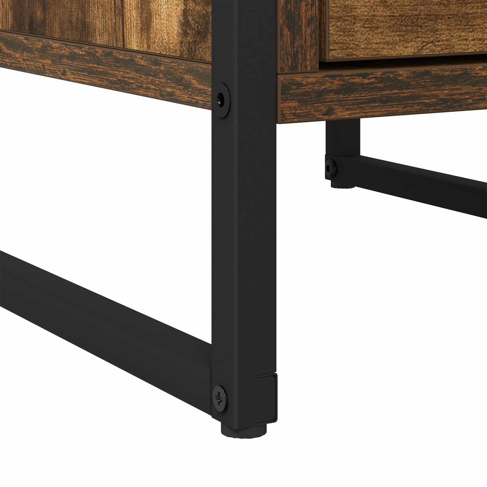 Nachtkastje met lade Rook Eik 39,5 x 30 x 50 cm Bewerkt hout