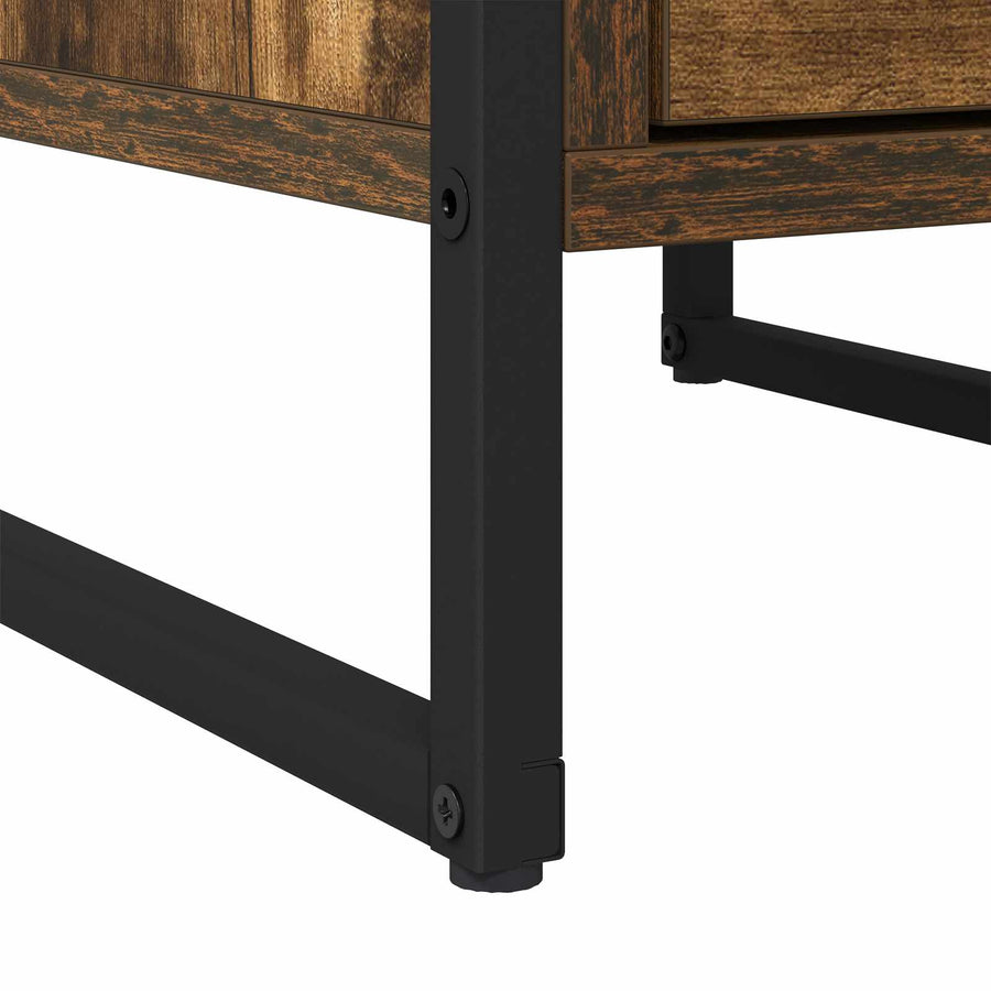 Nachtkastje 2 pcs Rook Eik 39,5 x 30 x 50 cm Bewerkt hout