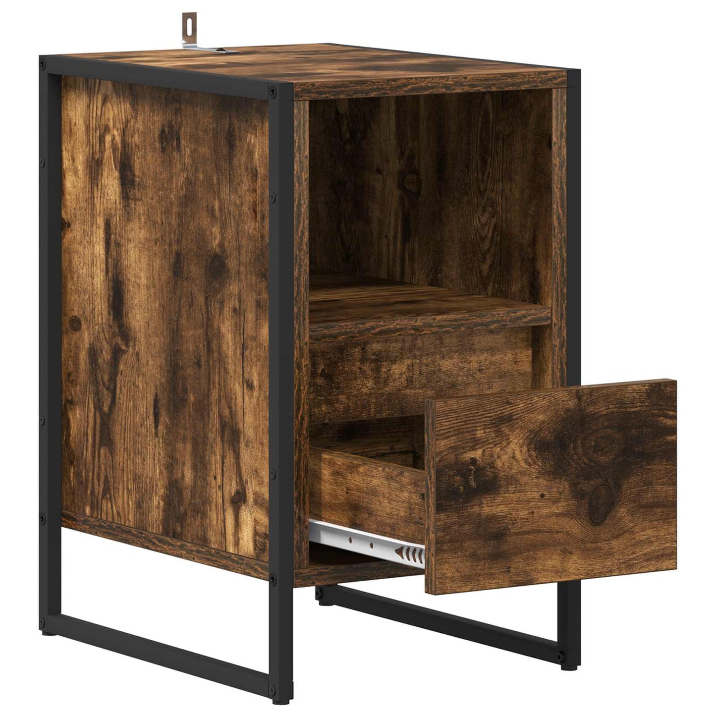 Nachtkastje 2 pcs Rook Eik 39,5 x 30 x 50 cm Bewerkt hout