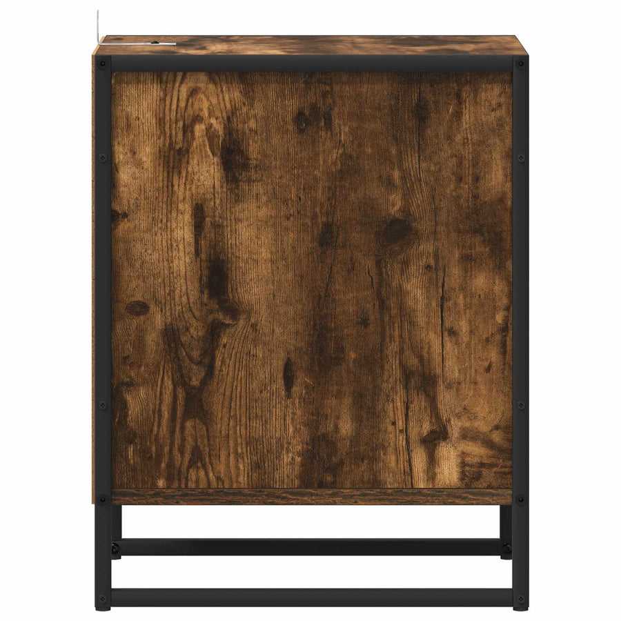 Nachtkastje 2 pcs Rook Eik 39,5 x 30 x 50 cm Bewerkt hout