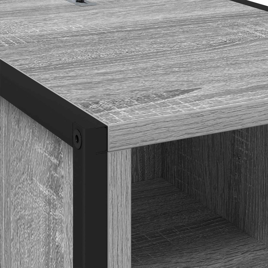 Nachtkastje Grijs Sonoma 39,5 x 30 x 50 cm Bewerkt hout