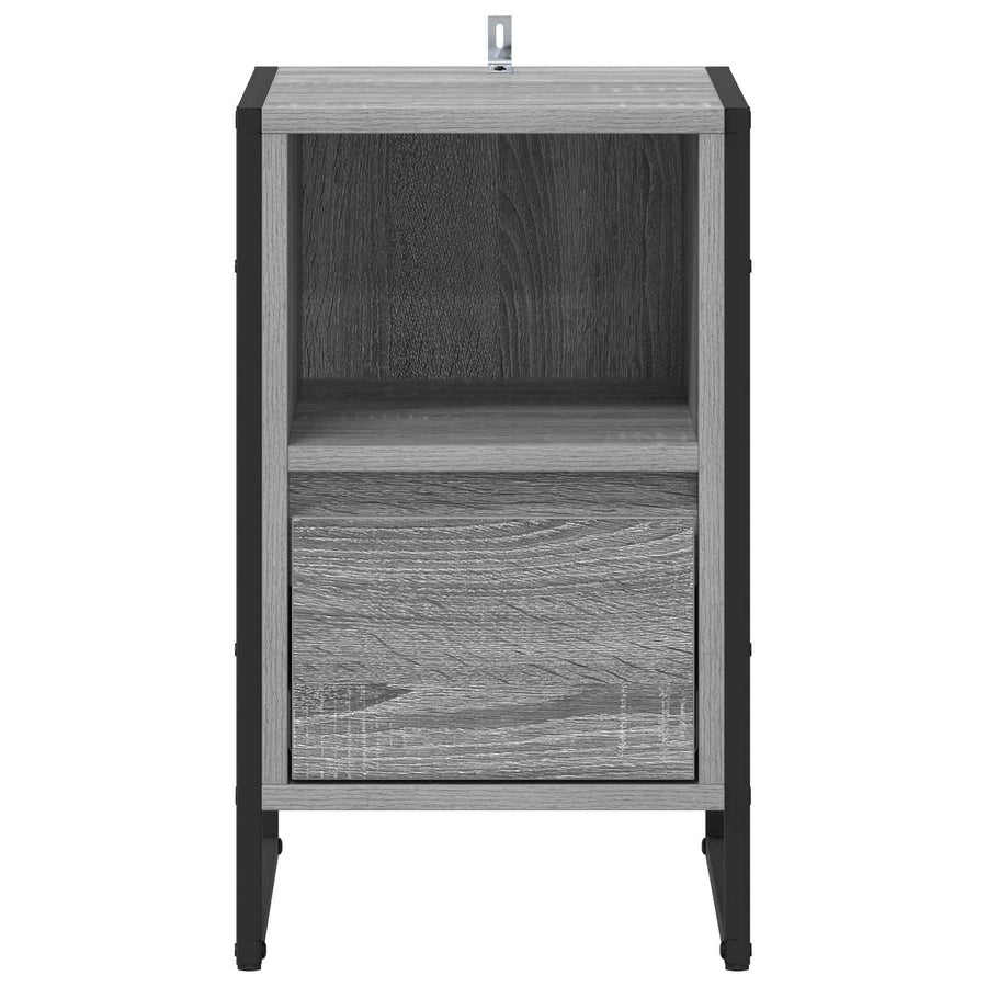 Nachtkastje 2 pcs Grijs Sonoma 39,5 x 30 x 50 cm Bewerkt hout