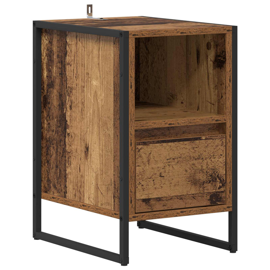 Nachtkastje 2 pcs Oud Hout 39,5 x 30 x 50 cm Bewerkt hout