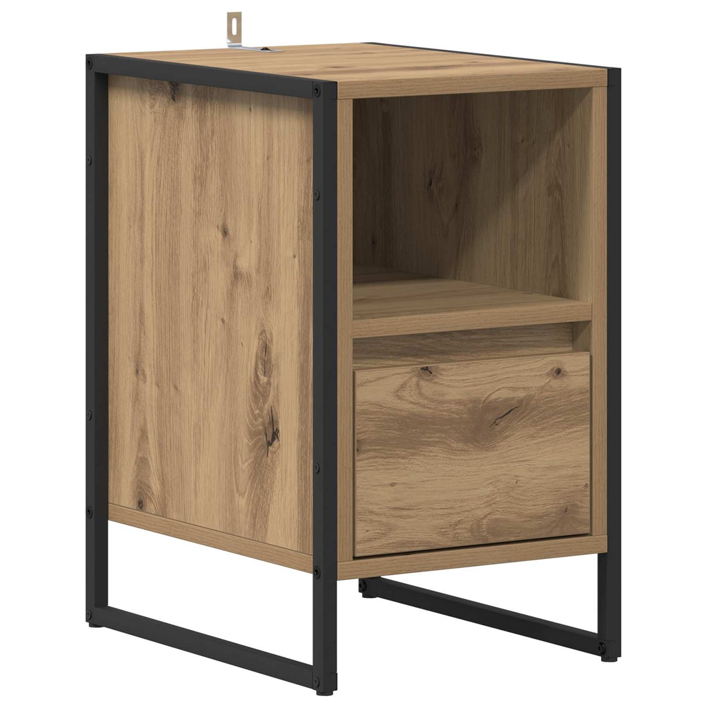 Nachtkastje Ambachtelijk eiken 39,5 x 30 x 50 cm Bewerkt hout
