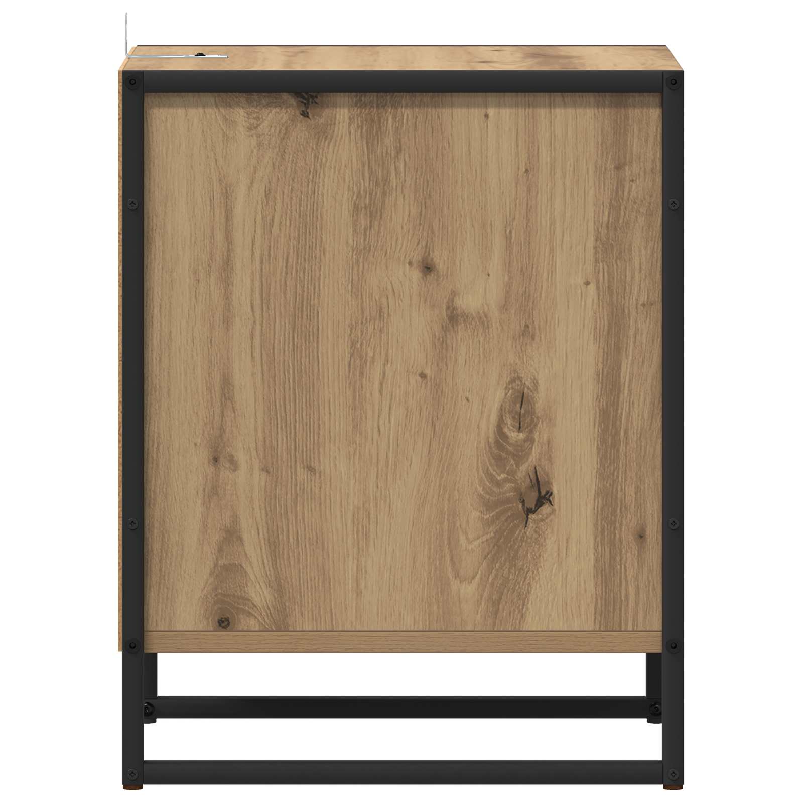 Nachtkastje met lade 2 pcs Ambachtelijk eiken 39,5 x 30 x 50 cm