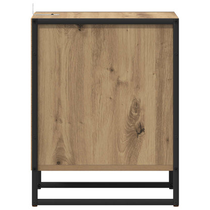 Nachtkastje met lade 2 pcs Ambachtelijk eiken 39,5 x 30 x 50 cm