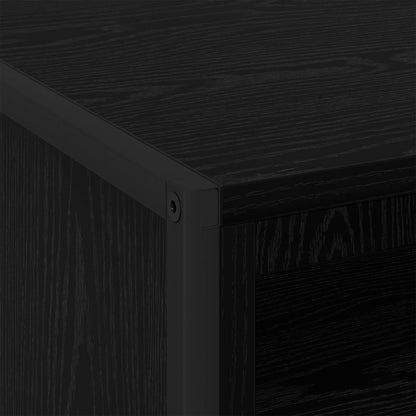 Nachtkastje 2 pcs Zwart Eiken 50 x 39,5 x 50 cm Bewerkt hout