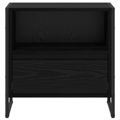 Nachtkastje 2 pcs Zwart Eiken 50 x 39,5 x 50 cm Bewerkt hout