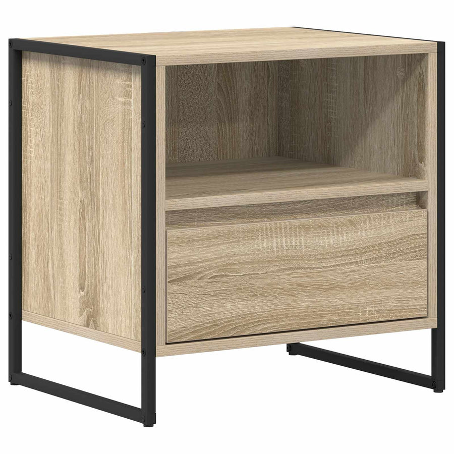 Nachtkastje met lade Sonoma 50 x 39,5 x 50 cm Bewerkt hout